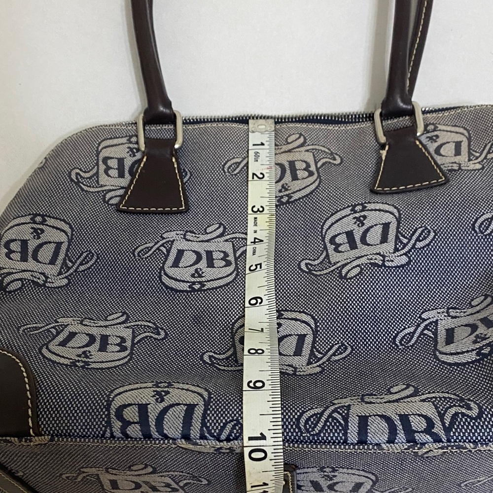 Dooney & Bourke Gray and Brown Shoulder Bag - Picture 9 of 11